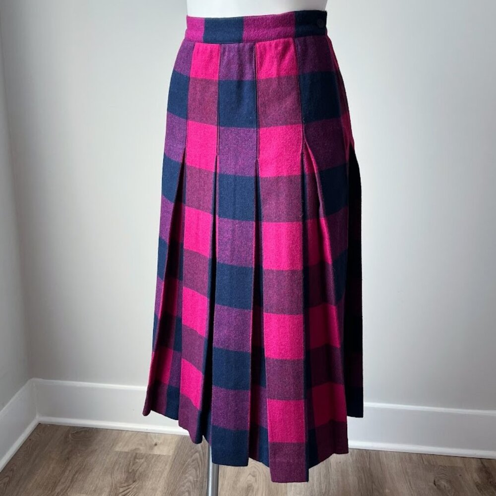 90s Pink Plaid Skirt